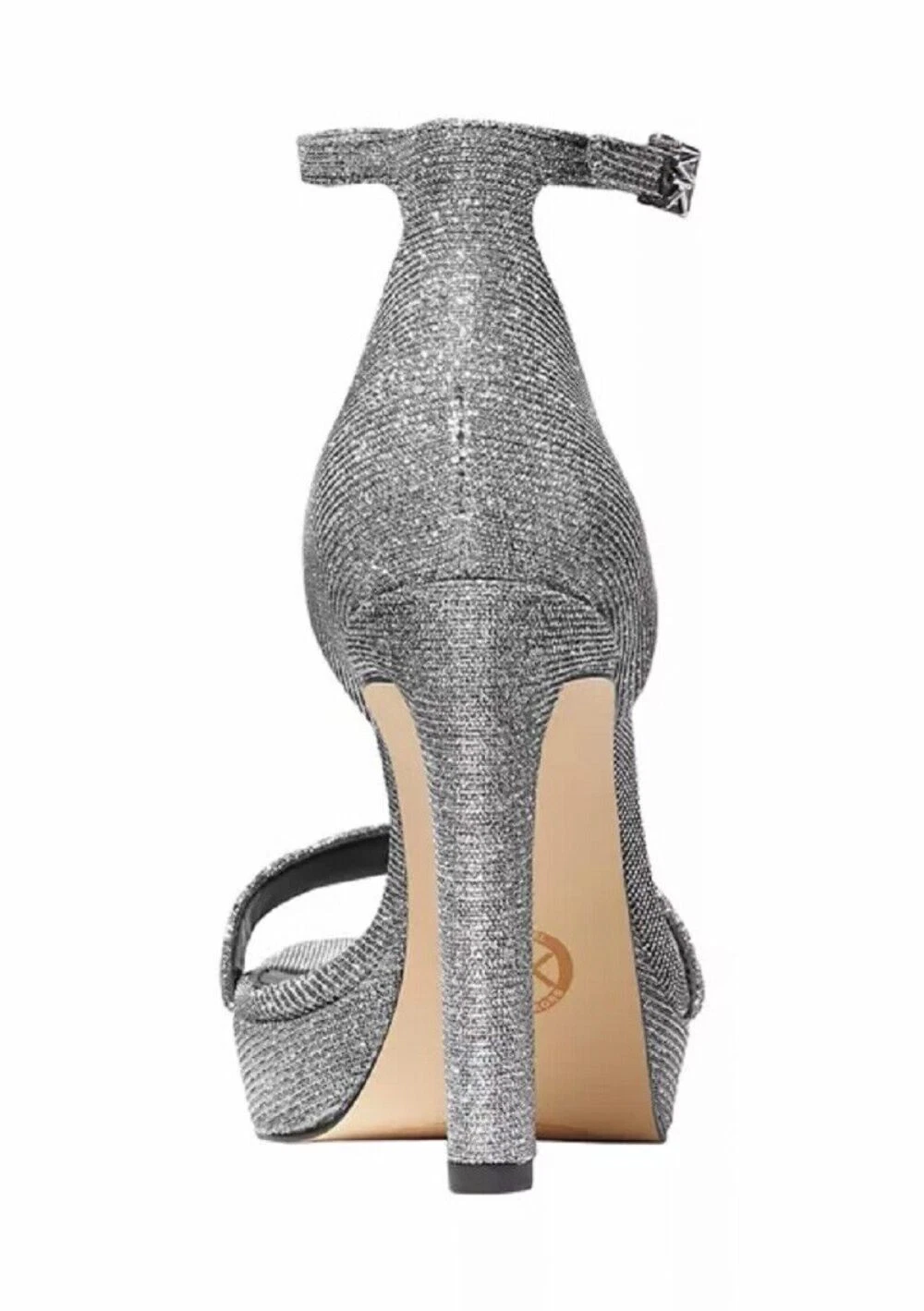 Abito donna Michael Kors Margot antracite metallizzato tacco (taglia 6) nuovo con scatola