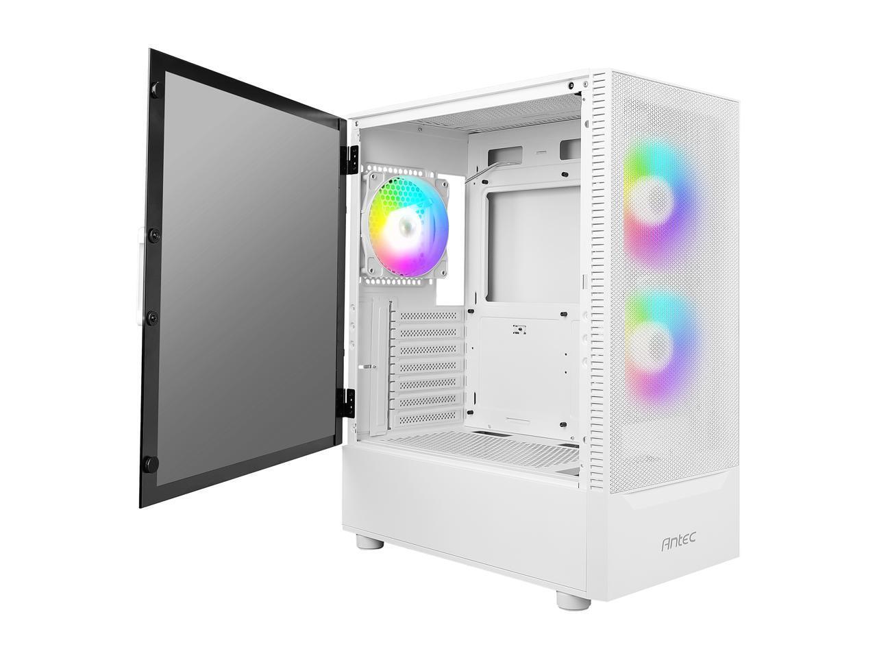 Antec NX Series NX410 White 2 x 140 мм и 1 x 120 мм вентиляторы ARGB в комплекте радиус 360 мм