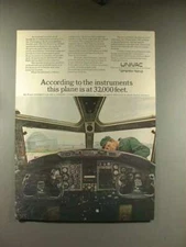 1968 UNIVAC Computer Ad - This Plane is at 32,000 Feet