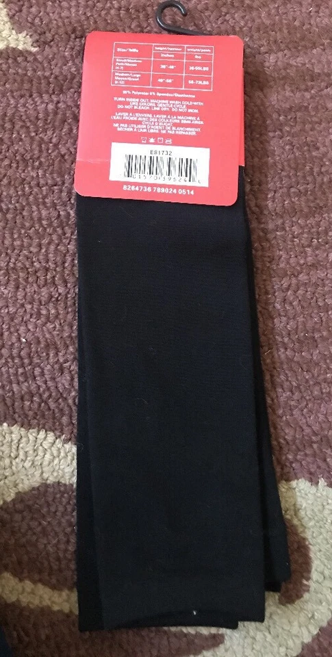 Medias sin pies forradas de lana Esprit para niñas negras lisas talla M/L 56-73 libras. Nuevo Foto 4 de 4