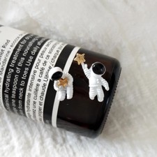 New Astronauts Astro Galaxy World Reach for Star 925 Silver Earrings Gift