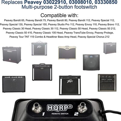 Two-Button Guitar Amp Footswitch for Peavey Bandit Classic Special