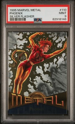 1995 Marvel Metal PSA 9 Silver Flasher #110 Phoenix X-Men Fresh