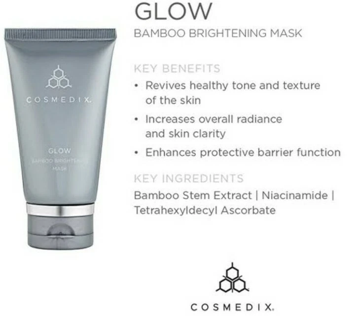 Cosmedix Glow Bamboo Brightening Mask 74g - NEW $130 Retail - Image 2 of 3