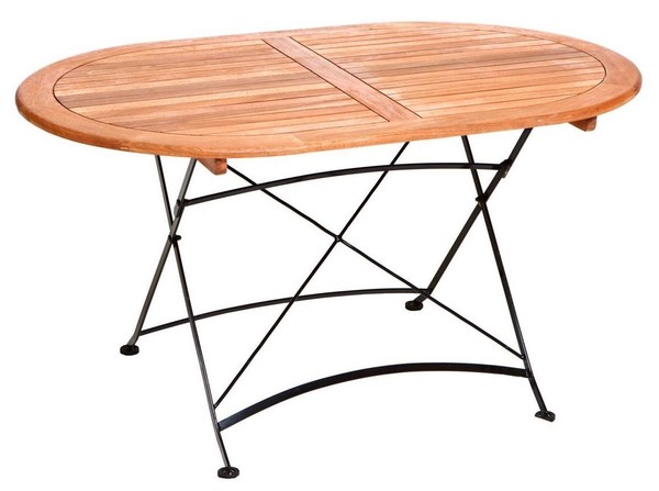 Merxx Gartentisch Klapptisch Oval Schlossgarten, 140 X 90 Cm, Stahl/Eukalyptus-image