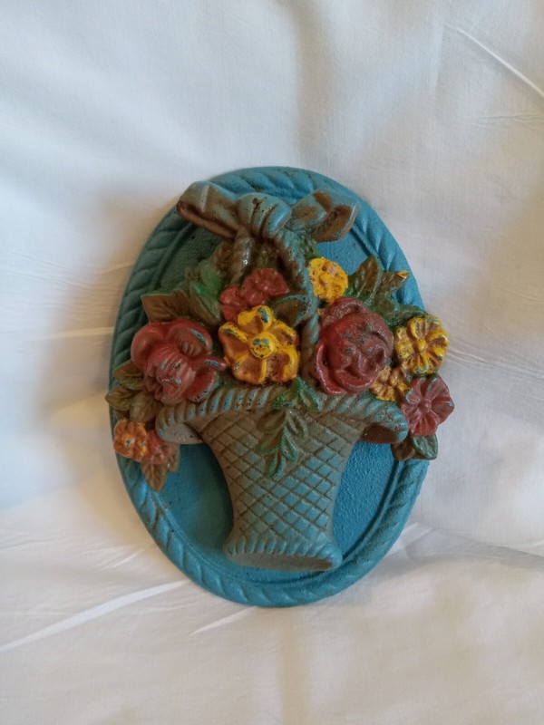 Vintage Cast Iron Door Knocker With Flowers