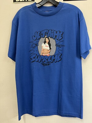 Deadstock 2007 Supreme Tera Patrick Je T'Aime Blue Tee Sz M Deadstock 2007 Supreme Tera Patrick Je T'Aime Blue Tee Sz M