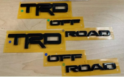 OEM 2010-2024 TOYOTA 4RUNNER BLACK TRD OFF ROAD BADGE SET PT413-0C230-02