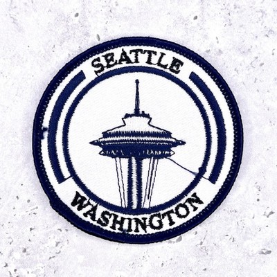 Vintage Seattle Washington Patch   Space Needle Travel Souvenir   Iron-On NOS