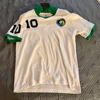 Vintage Umbro New York Cosmos Pelé #10 Jersey White Green Men’s XL Retro Soccer