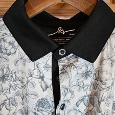 Boston Scott Golf Mens Polo Shirt Size S Black Rose Modern Fit Poly Spandex