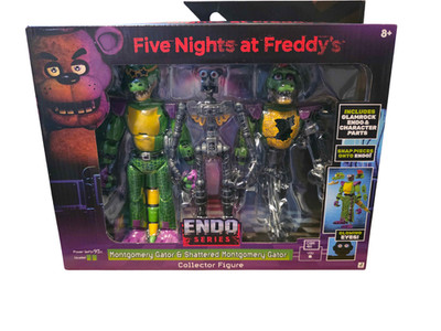 Jazwares FNAF Endo Series Wave 3 Montgmery Gator & Shattered Montgomery Gator 