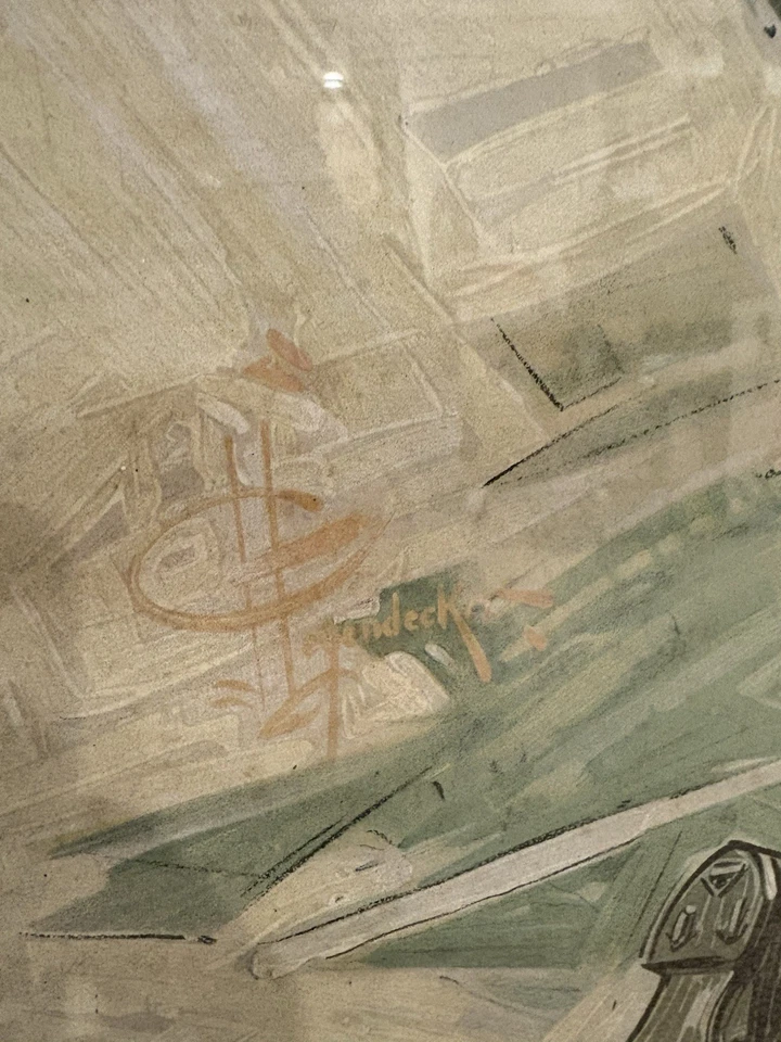 Original 1909 Goal Football Antique Art Print Joseph JC Leyendecker Lithograph - image 4 of 4