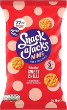 Snack a Jacks Sweet Chilli Multipack Rice Cakes Crisps 19g Per Pack - Pack of 5