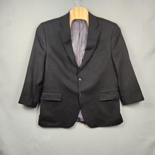 Jos. A. Bank Blazer Mens 46R Black Wool Cashmere Two Button Sport Coat Jacket