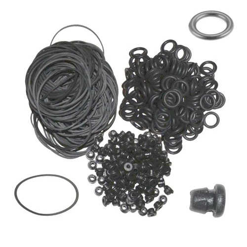 100 Black Tattoo Grommets 100 Rubber Bands 100 O-rings - product listing photo