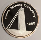 Vintage 1 oz .999 Silver 1985 Hecla Mining Company ~ Idaho/New Mexico Proof