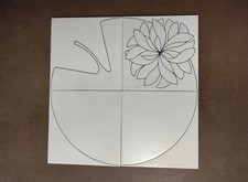 Cedit,decoro piastrelle "Ninfea"design Marco Zanuso, 1974