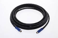 Hubbell 20Ft 8-Pin Mini DIN M/M VGA Cable PlugnPlay XEnd Plenum Patch VGA6P20BK