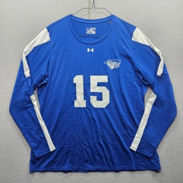 Under Armour Men's Size 2XL Royal Blue White Long Sleeve Activewear Top NWT