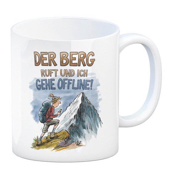 Der Berg Ruft Kaffeebecher Wanderer Mit Rucksack-image