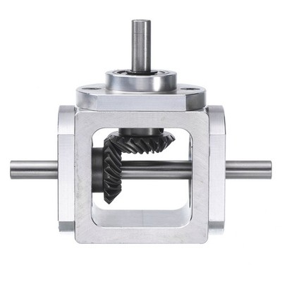 90 Degree Right Angle Bevel Gearbox Double Output Shaft 1M 20 Teeth