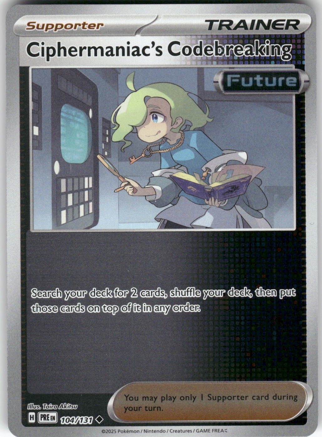 Ciphermaniac's Codebreaking 104/131 Prismatic Evolutions Reverse Holo NM