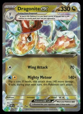 Dragonite ex 159/197 SV03: Obsidian Flames LP-NM Pokemon TCG