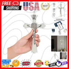 Saint Benedict Enamel Crucifix - Crucifix Wall Cross Metal Wall Art-8 Inch Cr...