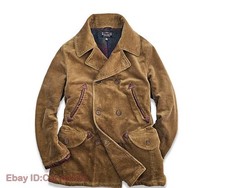 Winter Corduroy Cotton Suit Coat Men's Vintage Casual Warm Jacket Overcoat