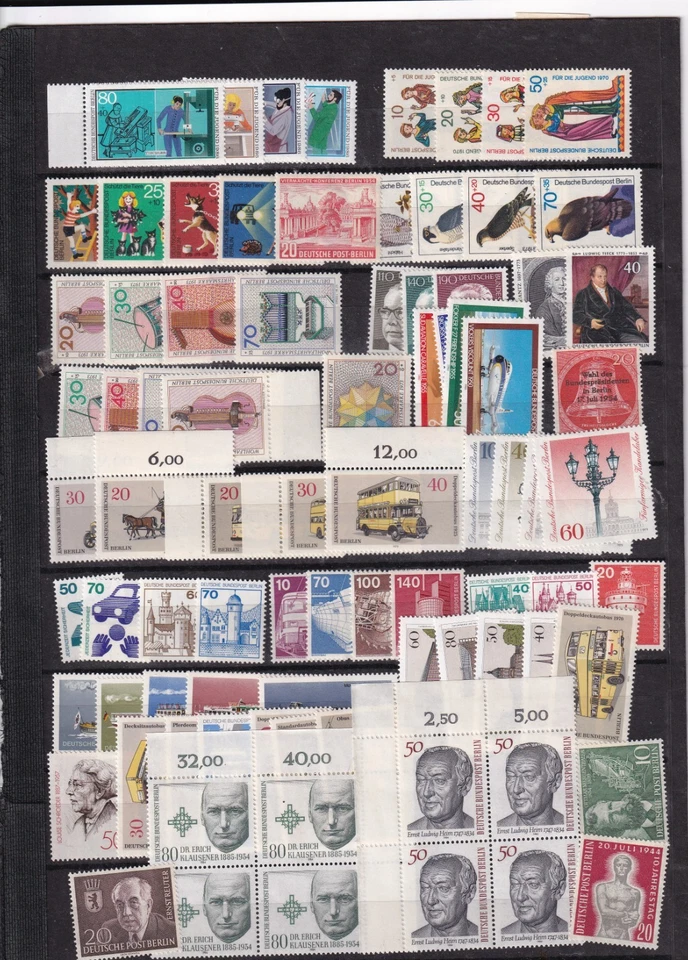 Germany, West Germany, Berlin, Lot of MNH stamps,  3 pages. - Image 2 of 3