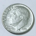 1959 Roosevelt Dime 90% Silver 10c US Coin Very Fine Details #11199