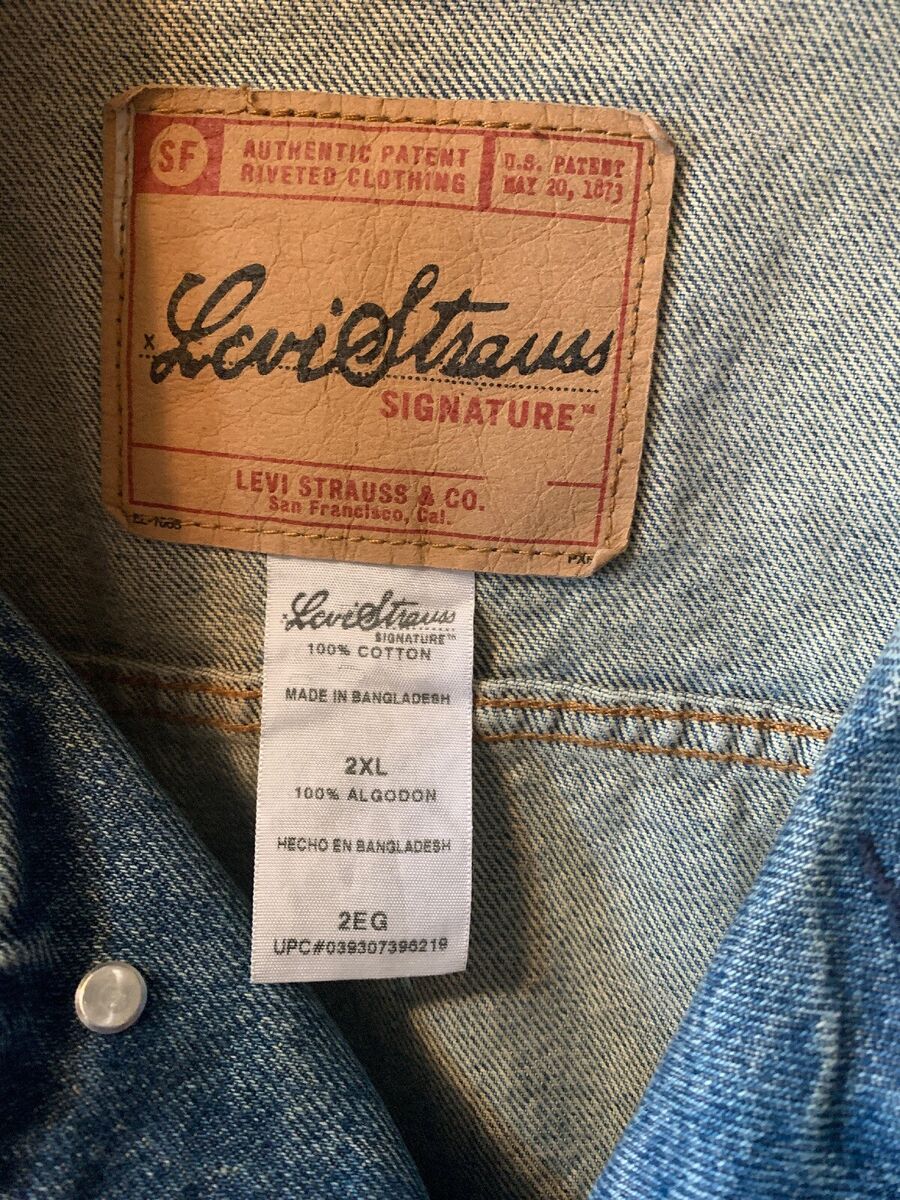 Sz 2XL LEVI STRAUSS & CO Jean Trucker Jacket Red Label Sz 2XL LEVI STRAUSS & CO Jean Trucker Jacket Red Label