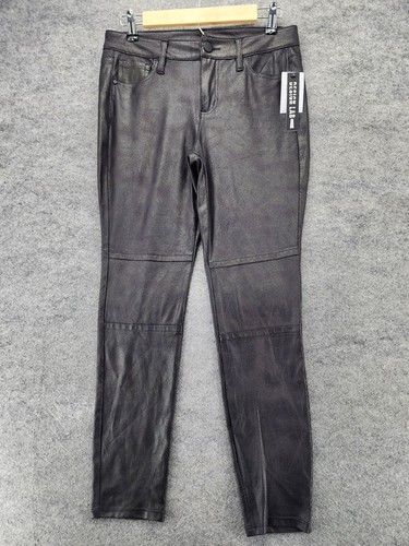 Design Lab Lord Taylor Pants Womens 29 Tapered Black Faux Leather