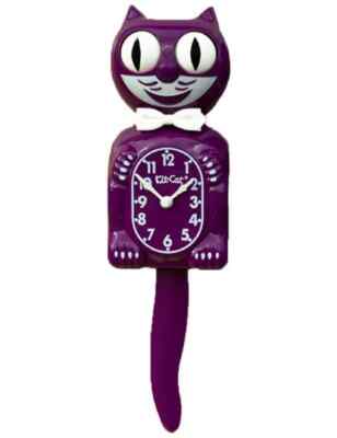 Limited Edition Kit Cat Klock Boysenberry Kit-Cat (15.5  high) Redish Purple