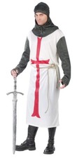 Mens Adult Medieval TEMPLAR KNIGHT Renaissance Costume