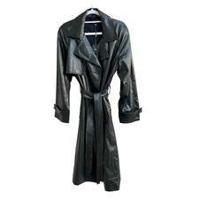 Nwt Lamarque Oline Vegan Leather Trench Coat Jacket Black Women's Size Xs/s