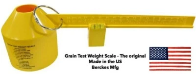 BERCKES MANUFACTURING Grain Test Weight Scale. Lbs per Bushel and Kg per hL. Made in the USA. Original