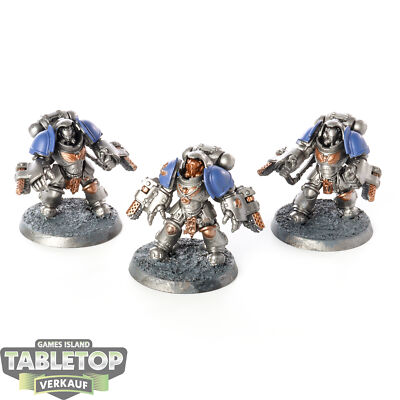 Space Marines - 3x Primaris Aggressors - teilweise bemalt