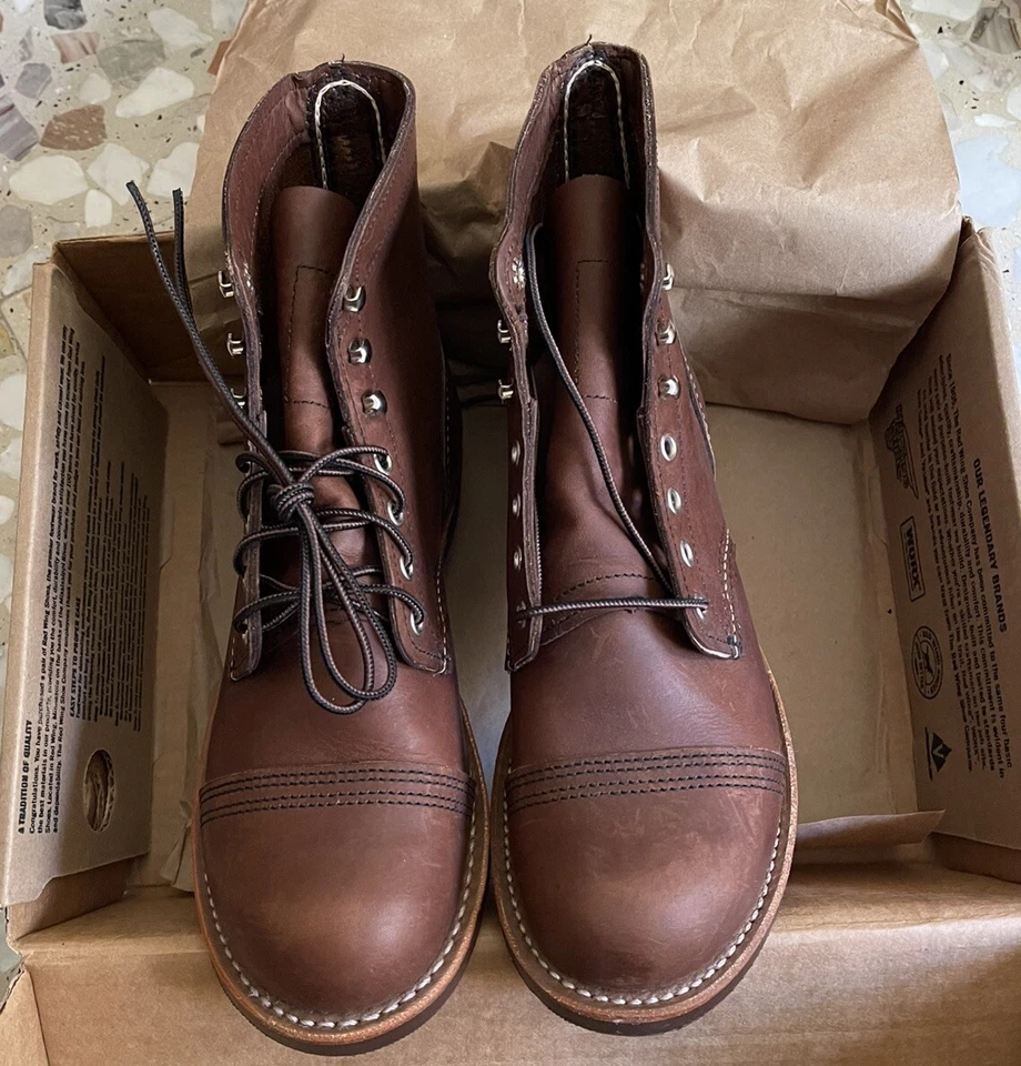 RED WING SHOES IRON RANGER 8111 AMBER HARNESS - blacksmith copper rough tough - Imagen 4 de 4