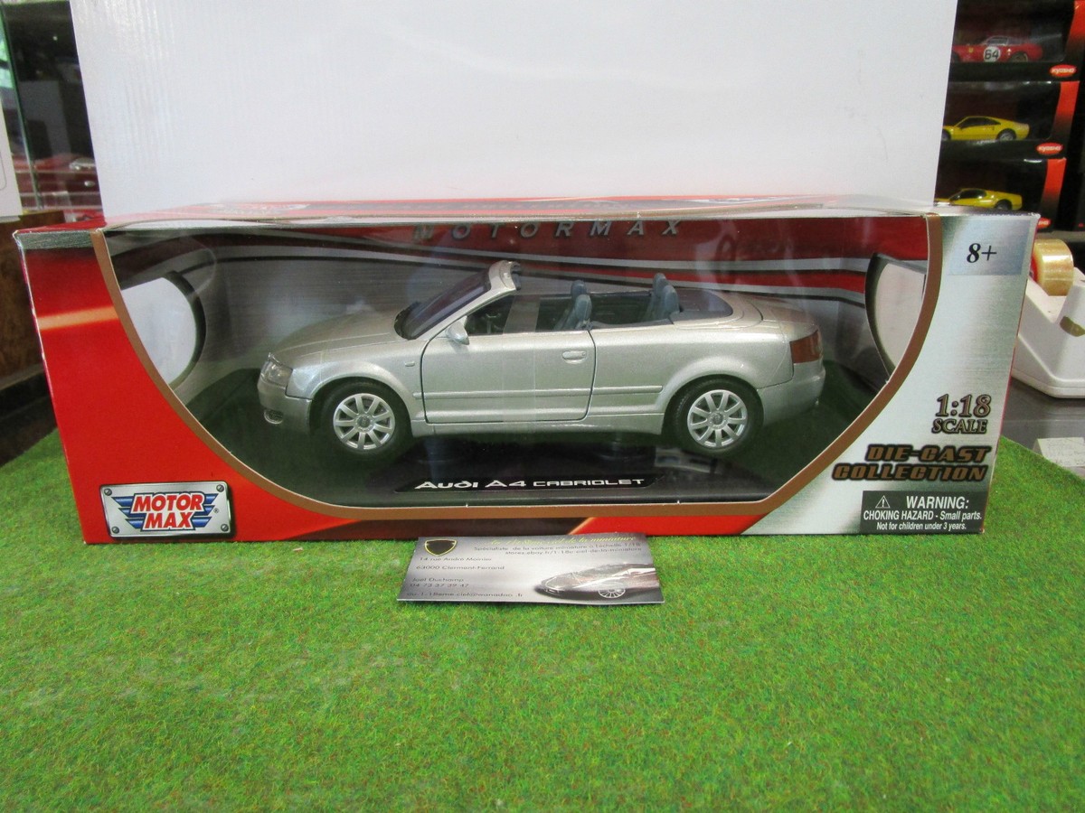 AUDI A4 CABRIOLET ouvert open 2004 gris 1/18 MOTORMAX 73148SL