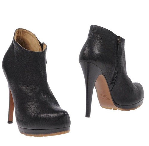 Etro Black Leather Platform Booties New In Box 40 10