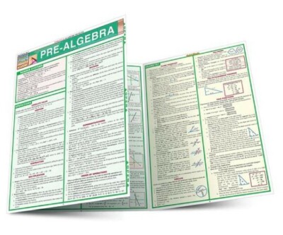 QuickStudy Bar Chart: Pre-Algebra Laminated Study Guide; Boost Grades, Brand New