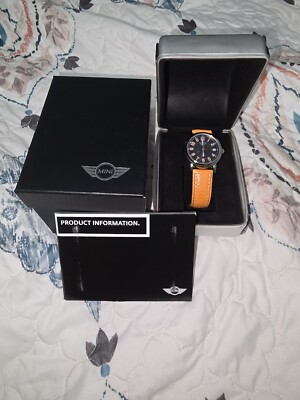 Mini Cooper Women's Watch With Orange Leather Band 80902286488