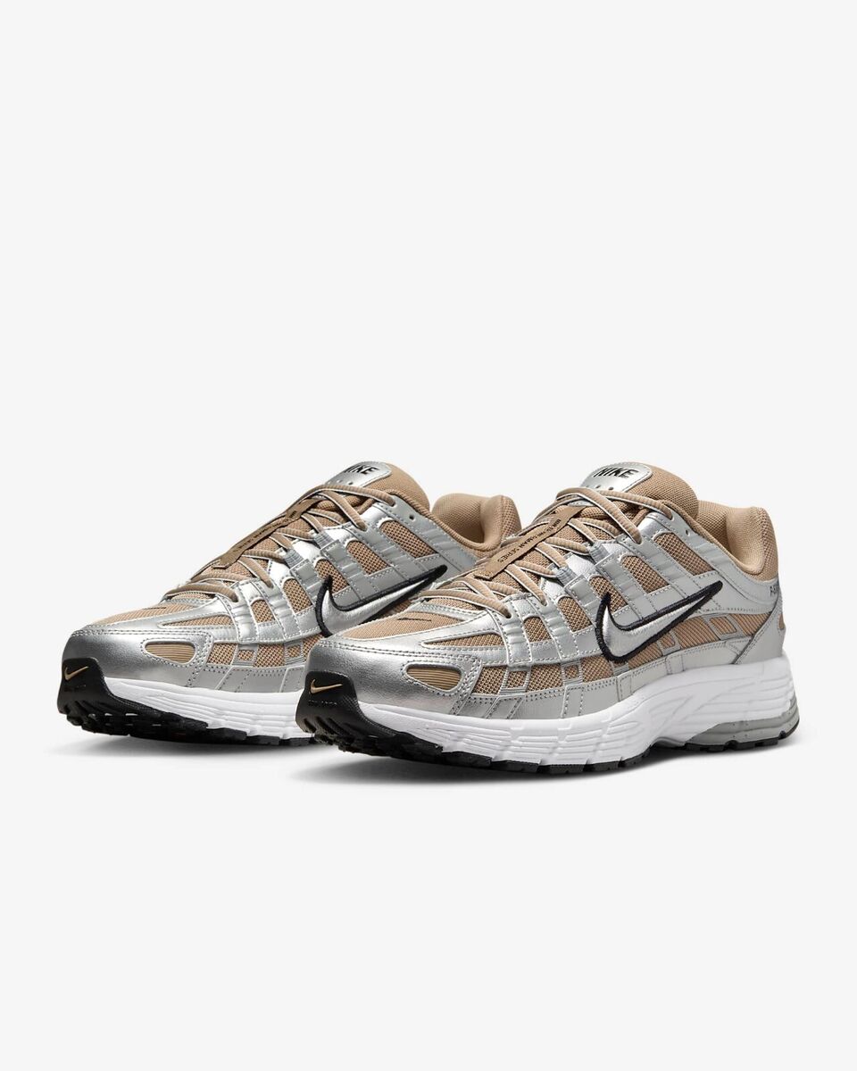 ◆正規品◆NIKE P-6000 KHAKI LLIC PLATINUM◆関税/送料込◆ Nike P-6000 Khaki Metallic Pure Platinum Metallic Silver