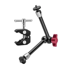 Super Clamp and 9.8 Inches Magic Arm with Dual 1/4’’ Screw - 1/4’’ and 3/8’’ ...