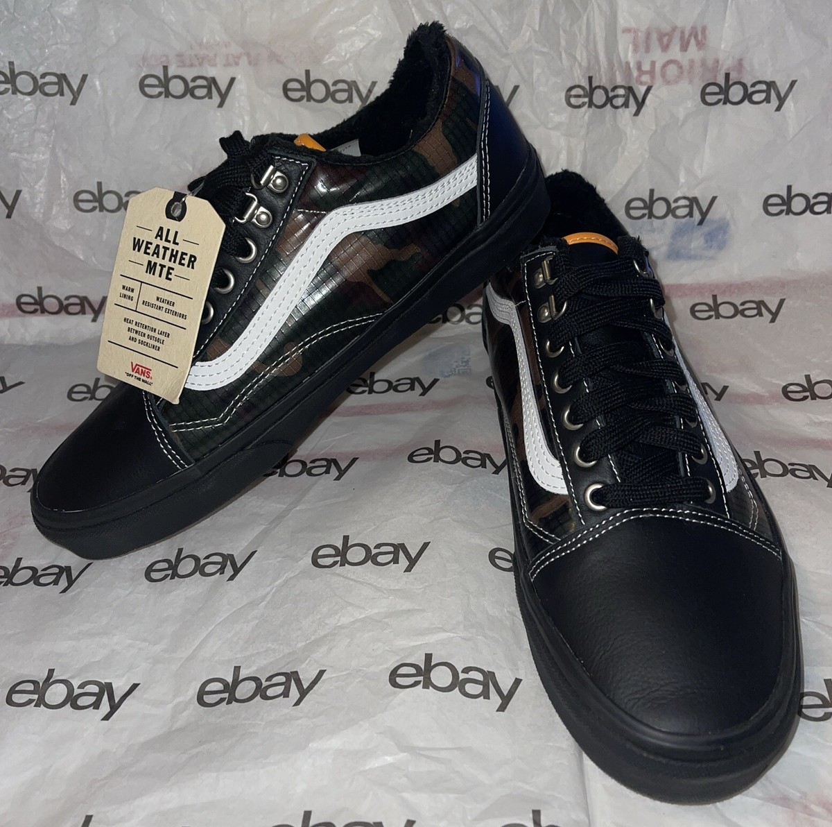 Vans Old Skool MTE All Weather Black n Camo Mens Size 8.5  display picture 3