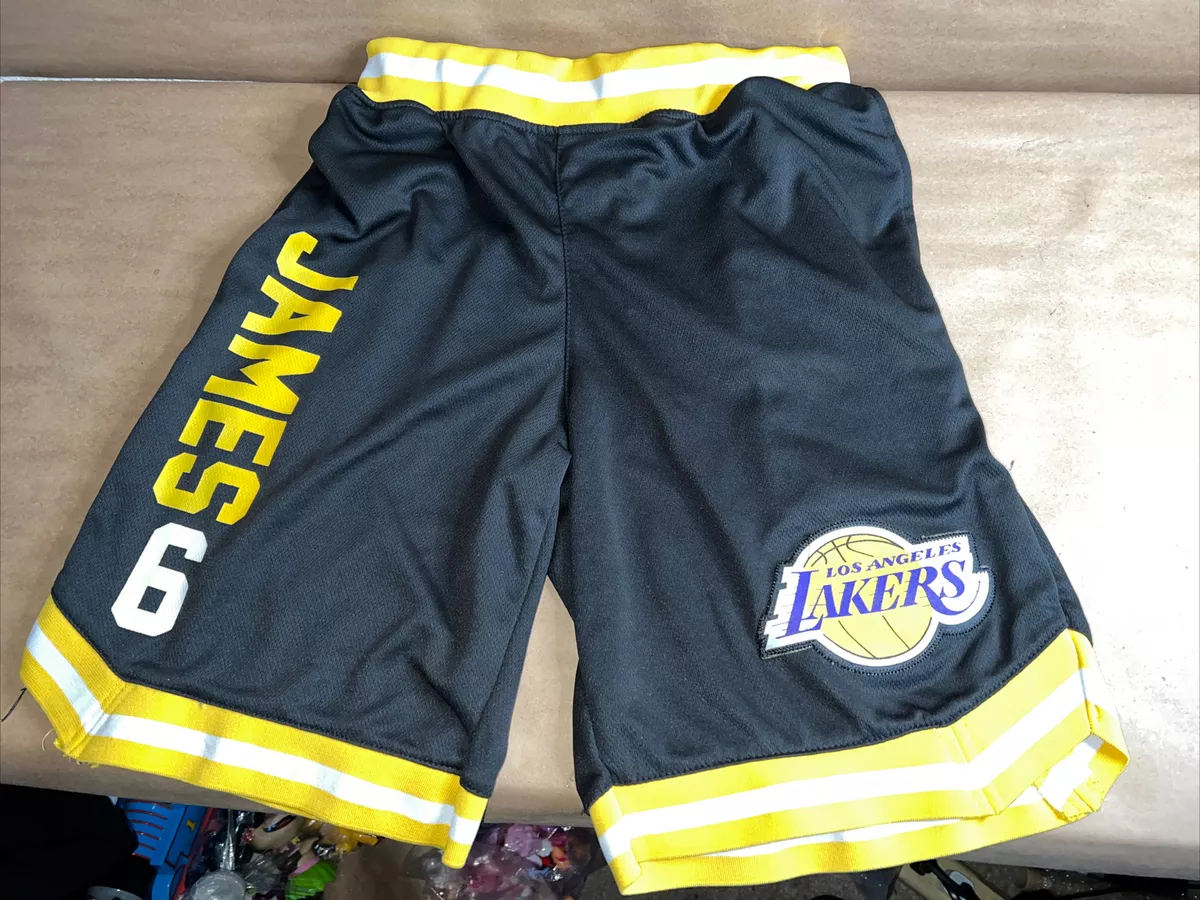 UNK NBA Lebron James #6 Los Angeles Lakers Jersey Black Shorts Mens Size  Small