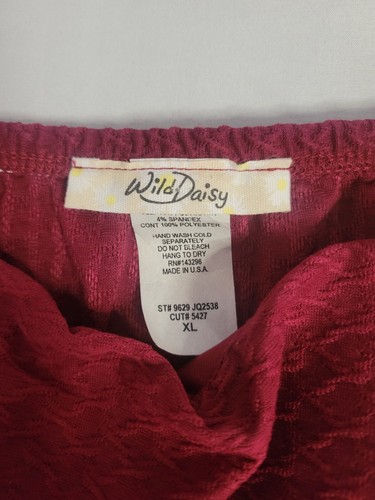 Maroon With Black Lace Waist Strapless Dress (Size XL) - Picture 3 of 6