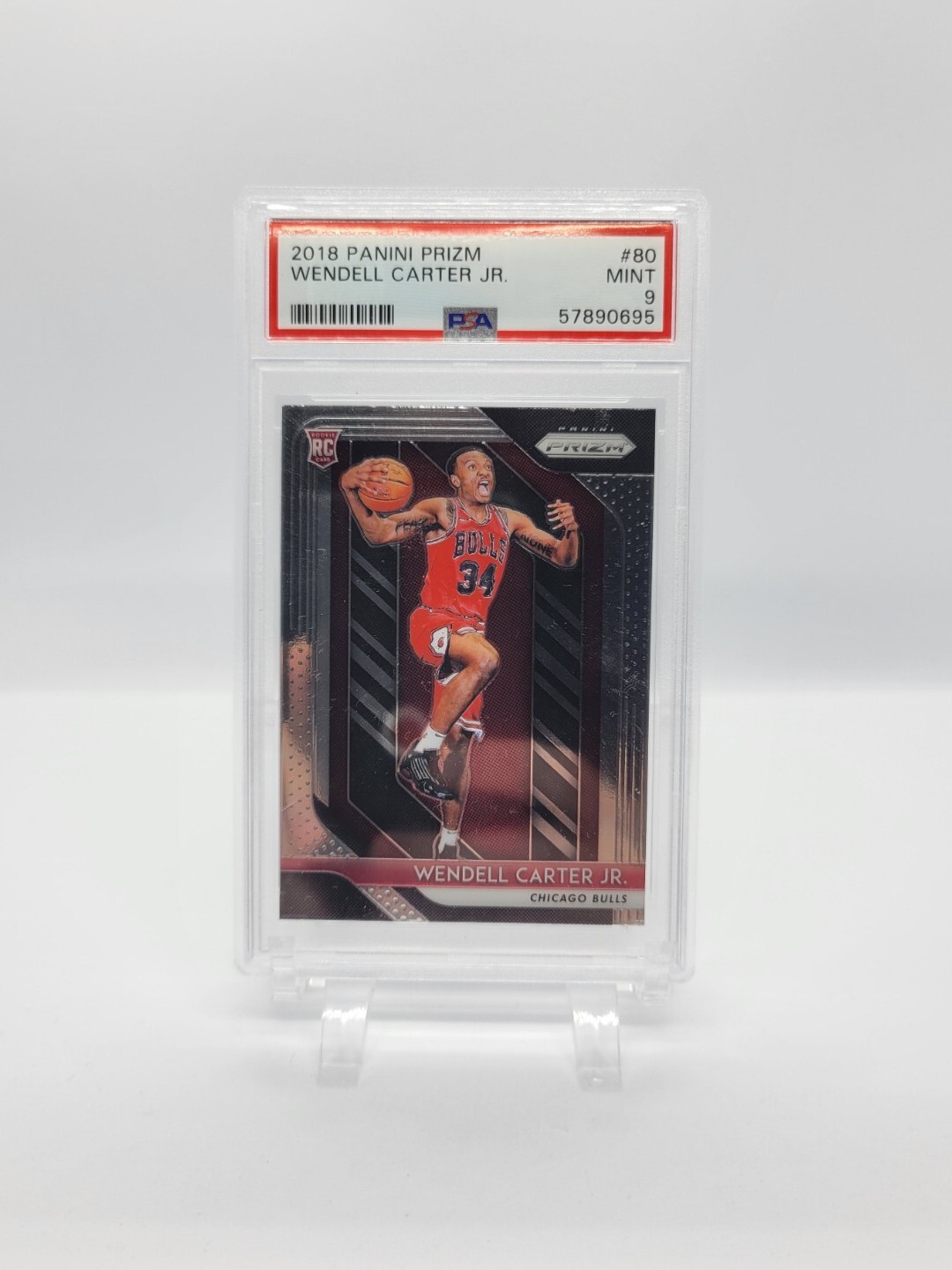 2018 Panini Prizm WENDELL CARTER JR. RC Rated Rookie - PSA MINT 9  - #80